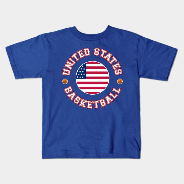 USA Basketball Kids T-Shirt by CulturedVisuals